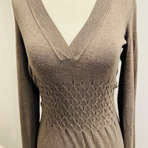 The Limited Women’s Brown Woven V Neck Dress XS - Picture 2 of 6